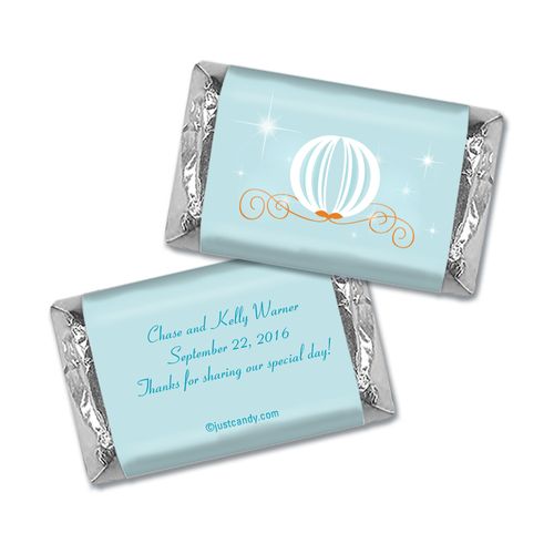 Wedding Favor Personalized Hershey's Miniatures Wrappers Cinderella Inspired Carriage