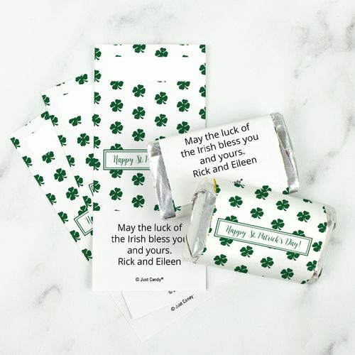 Personalized St. Patrick's Day Shamrocks Mini Wrappers