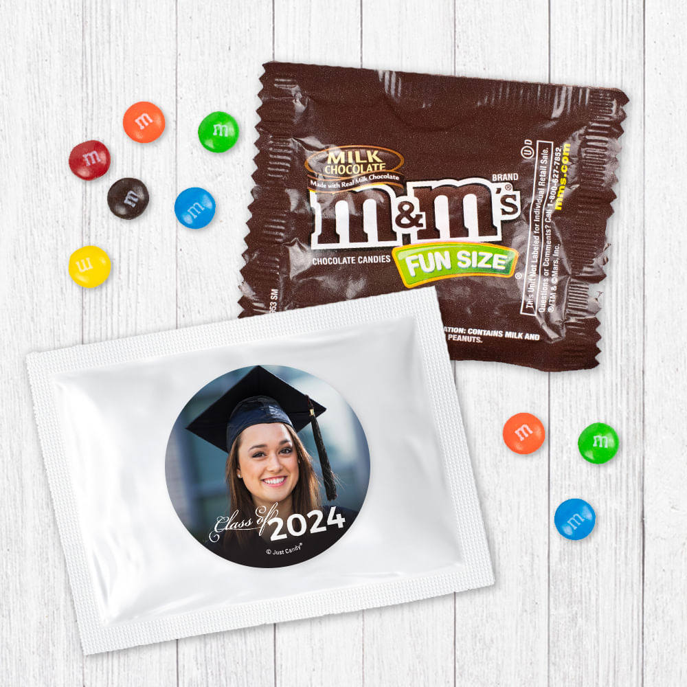 Personalized Graduation Black and Gold Milk Chocolate M&Ms