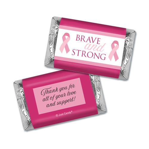 Personalized Breast Cancer Hershey's Miniatures Brave and Strong