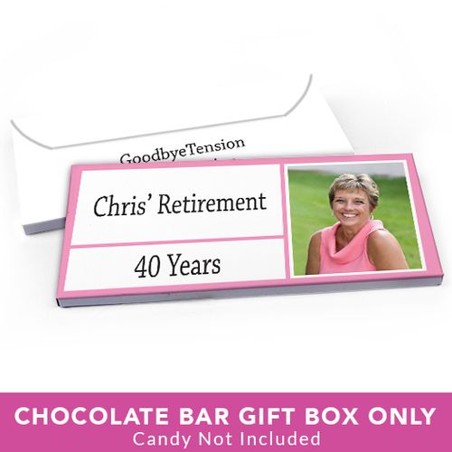 Deluxe Personalized Retirement Kudos Candy Bar Favor Box