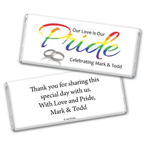 Personalized LGBT Wedding Love & Pride Chocolate Bar & Wrapper