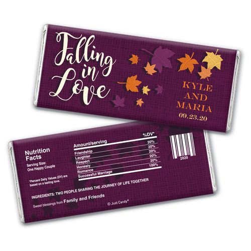 Personalized Wedding Reception Favors Chocolate Bar Wrappers