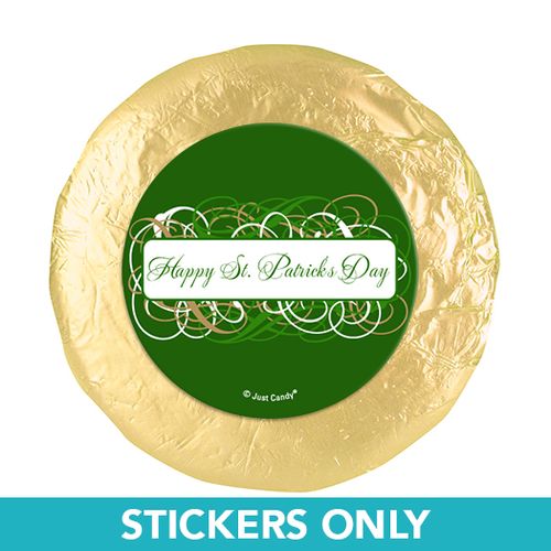 St. Patrick's Day Swirls 1.25" Stickers (48 Stickers)