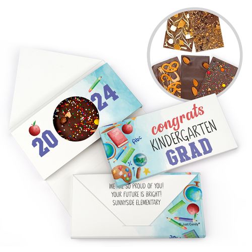 Personalized Graduation Kindergarten Grad Gourmet Infused Belgian Chocolate Bars (3.5oz)
