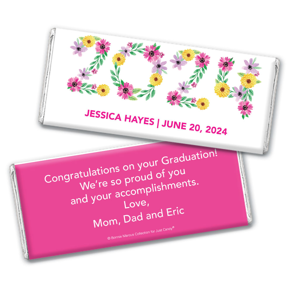 Personalized Bonnie Marcus Blossoming Graduation Chocolate Bar