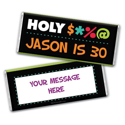 Personalized Birthday Bleep Chocolate Bar Wrappers