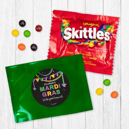 Personalized Mardi Gras Celebrate Skittles