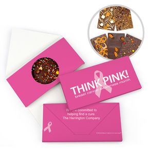 Personalized Bonnie Marcus Breast Cancer Awareness Simply Pink Gourmet Infused Belgian Chocolate Bars (3.5oz)