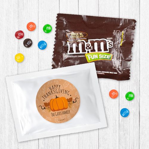Personalized Thanksgiving Pumpkin Patch Milk Chocolate M&Ms
