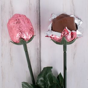 Pink Belgian Chocolate Roses - 20 count Box