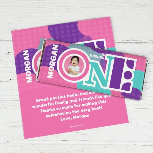 Birthday Personalized Chocolate Bar Wrappers 1st Birthday Photo