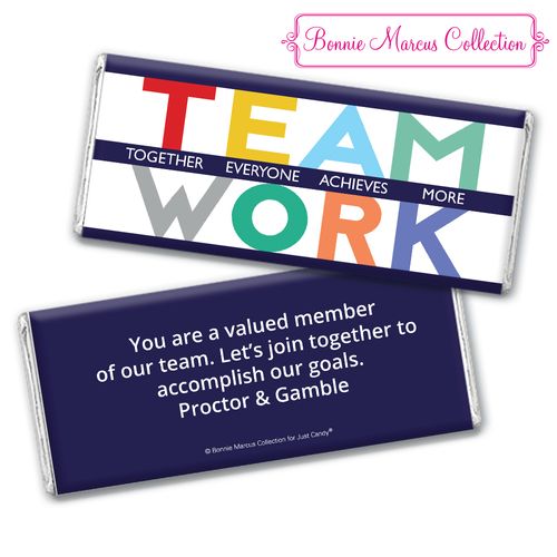 Personalized Bonnie Marcus Collection Teamwork Acrostic Chocolate Bar