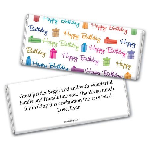 Birthday Personalized Chocolate Bar Wrappers Gifts and Wishes