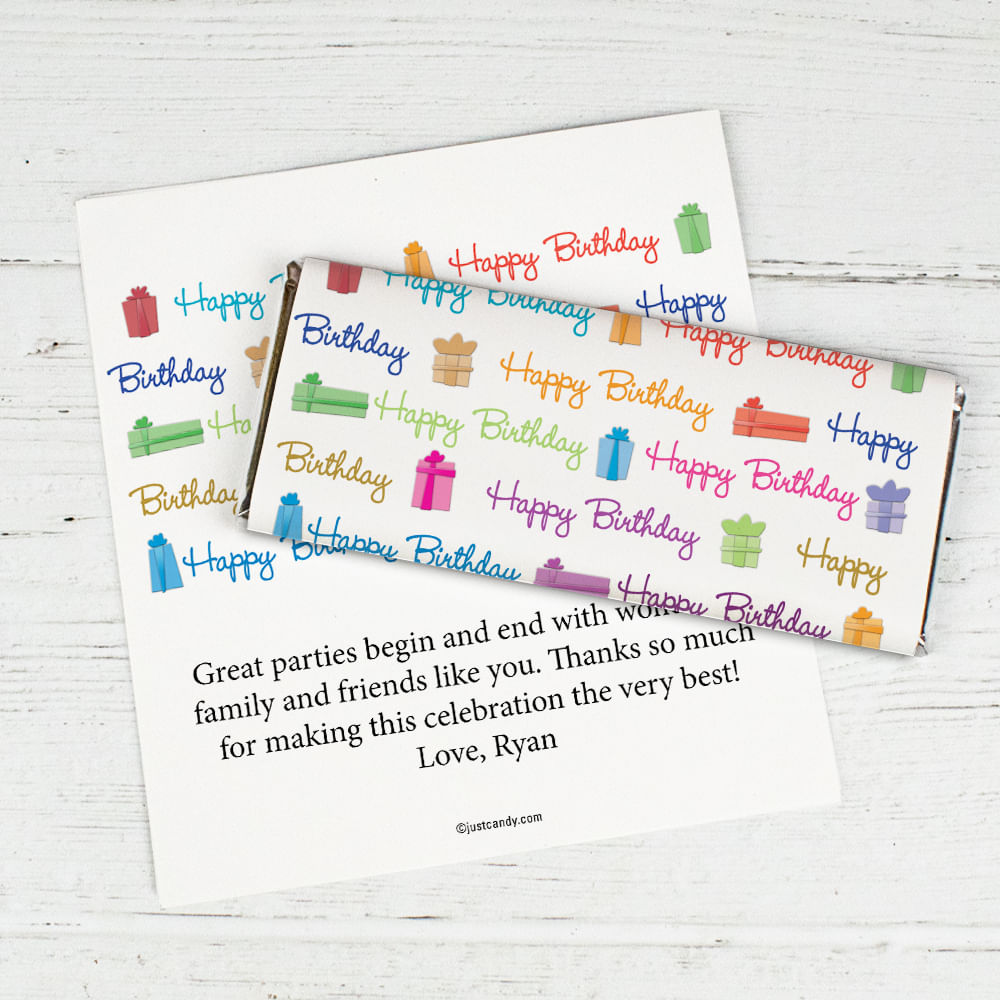 Birthday | Personalized Chocolate Bar Wrappers | Gifts and Wishes ...