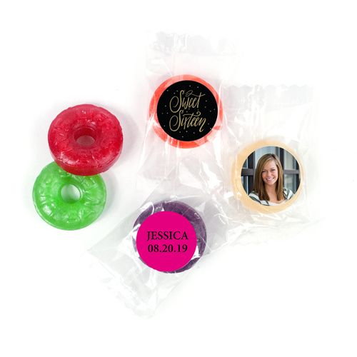 Personalized Bonnie Marcus Sweet 16 Gold Dots Life Savers 5 Flavor Hard Candy