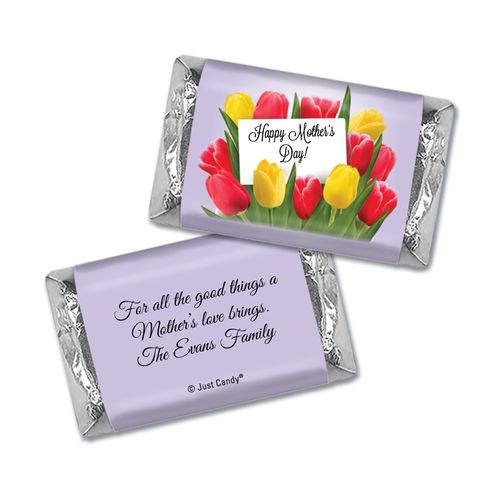 Mother's Day Personalized Hershey's Miniatures Wrappers Tulip Bouquet