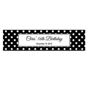 Personalized Birthday Polka Dot Pattern 5 Ft. Banner