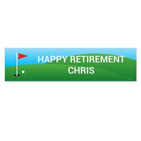 Personalized Golf Retirement 5 Ft. Banner