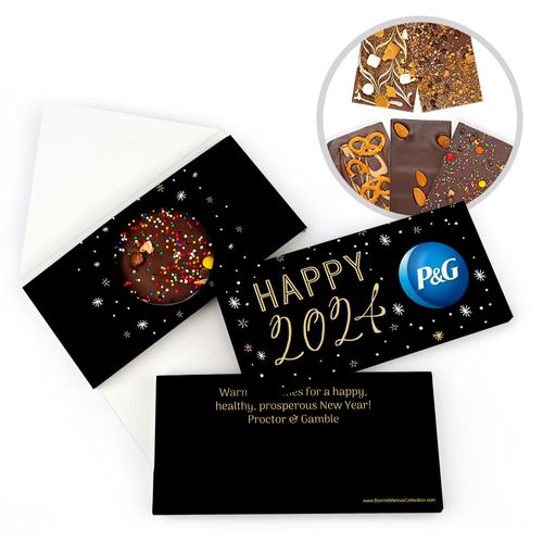 Personalized New Year's Party & Prosper Gourmet Infused Belgian Chocolate Bars (3.5oz)