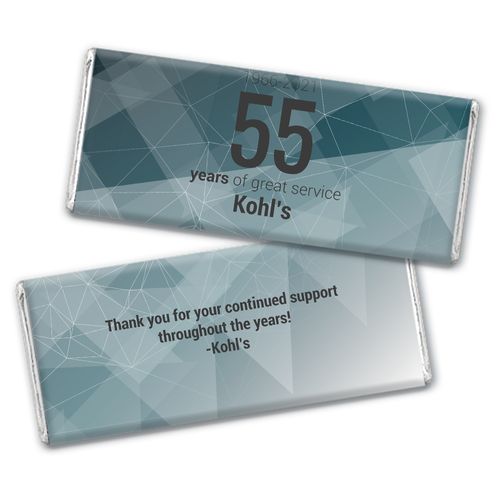 Personalized Corporate Anniversary Geometric Chocolate Bar Wrappers Only
