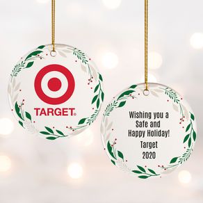 Add Your Logo Wreath Ornament