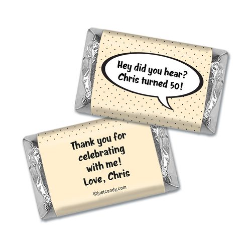 Birthday Personalized Hershey's Miniatures Wrappers Comic Strip