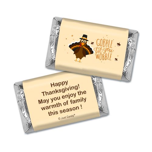 Personalized Thanksgiving Gobble til you Wobble Hershey's Miniatures Wrappers