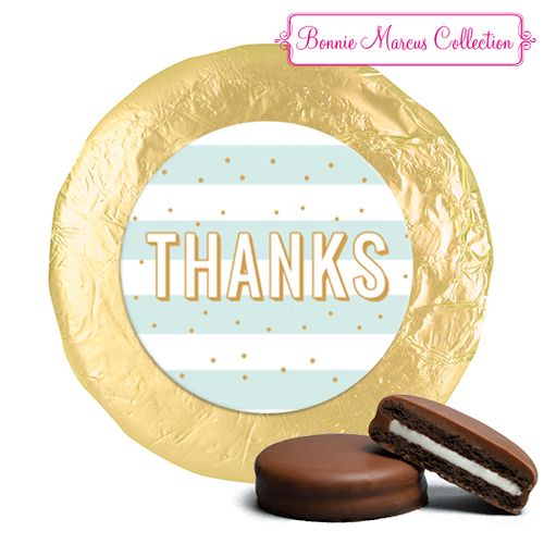 Personalized Bonnie Marcus Thank You Stripes and Dots Chocolate Covered Oreos