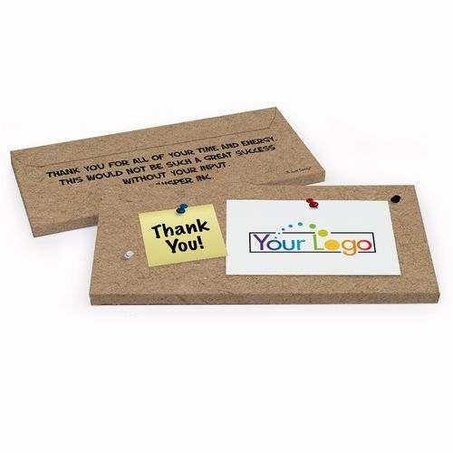 Deluxe Personalized Business Thank You Add Your Logo Hershey's Chocolate Bar in Gift Box
