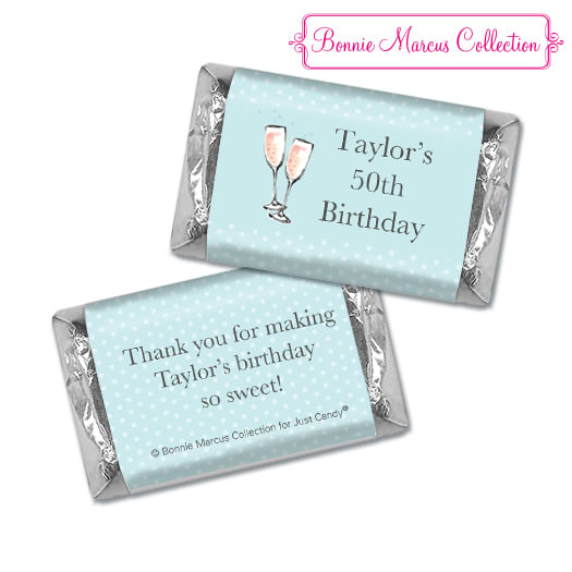 Personalized Bonnie Marcus Birthday Blue Birthday Party Bubbly Hershey ...