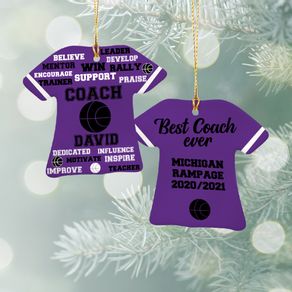 Best Coach Basketball - Purple Ornament