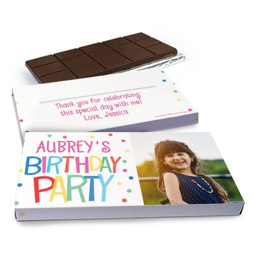 Deluxe Personalized Birthday Sweet Celebration Chocolate Bar in Gift Box (3oz Bar)