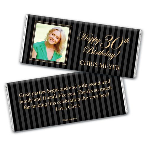 Milestones Personalized Chocolate Bar 30th Birthday Wrappers