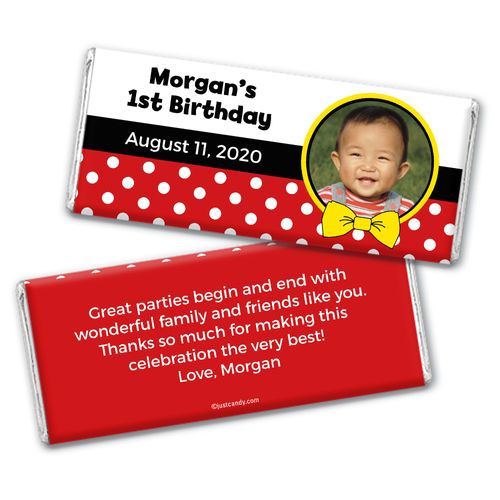 Birthday Personalized Chocolate Bar Wrappers Mickey Mouse Photo