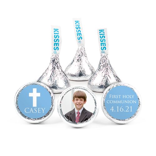 Personalized Boy First Communion Religious Symbols 3/4" Stickers (108 Stickers)