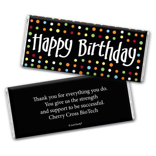 Birthday Personalized Hershey's Milk Chocolate Bar Polka Dot