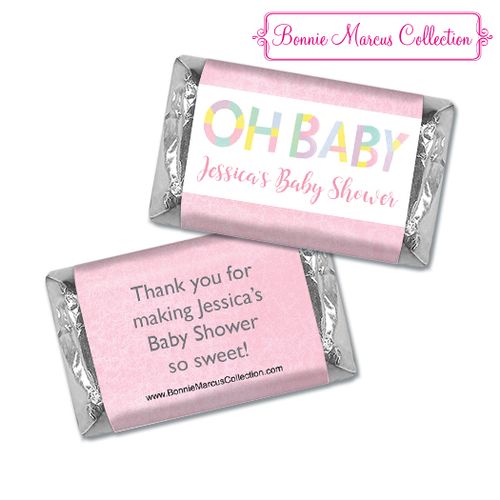 Personalized Bonnie Marcus Baby Shower Hershey's Miniatures Pastel Shower