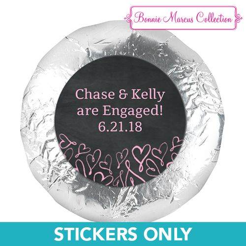 Bonnie Marcus Collection Engagament Sweetheart Swirl 1.25" Stickers (48 Stickers)