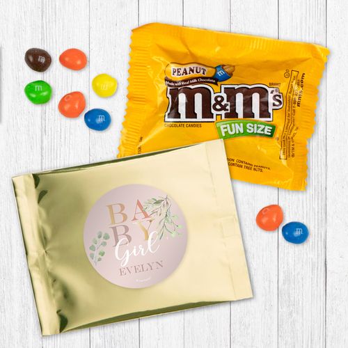 Personalized Girl Birth Announcement Baby Girl Peanut M&Ms