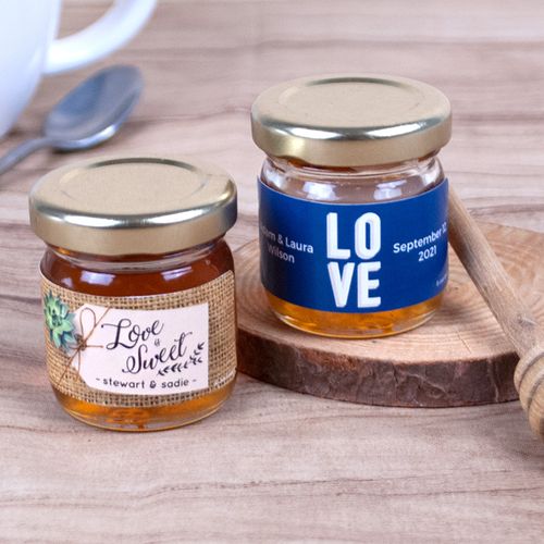 Personalized Jam and Honey Wedding Favors Just Candy