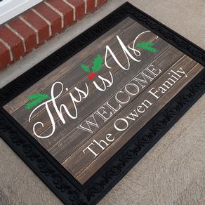 Personalized Christmas 18" x 30" Doormat This Is Us