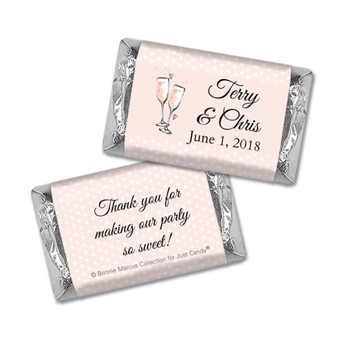 Personalized Bonnie Marcus Anniversary Pink Anniversary Bubbly Mini Wrappers Only