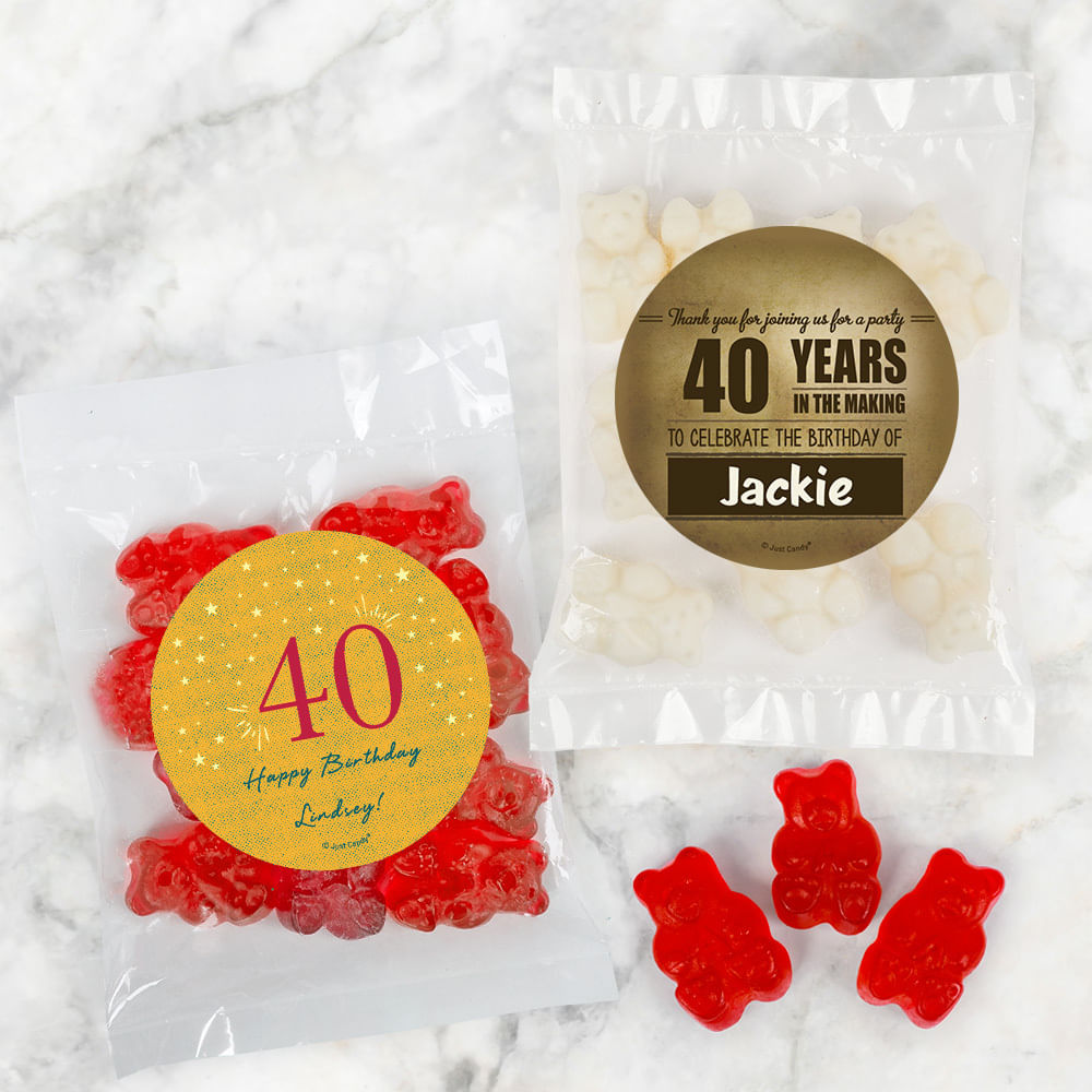 50PCS 80th Birthday Favor Bags - Adult Birthday Favors - Birthday