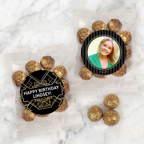Personalized Birthday Candy Bags with Premium Gourmet Sparkling Prosecco Cordials