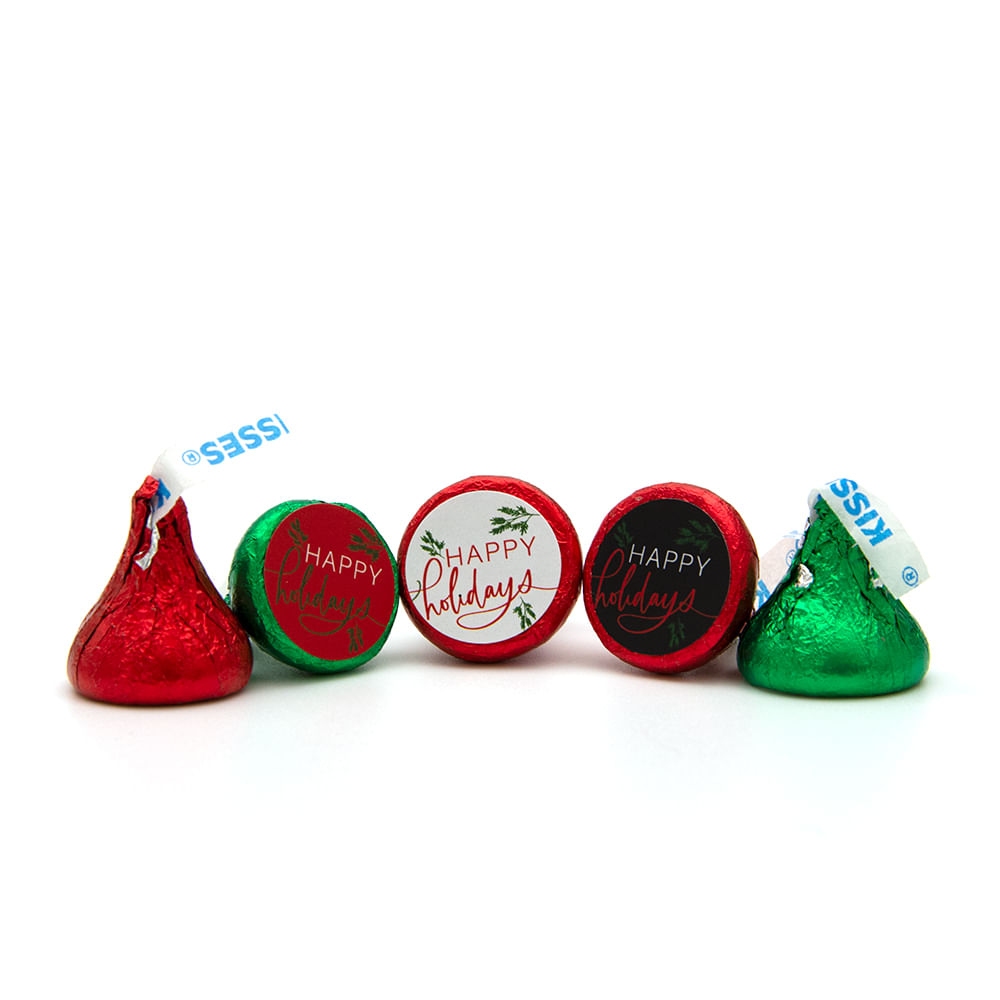 Assembled Christmas Bright Happy Holidays Hershey's Kisses Candy 100ct ...