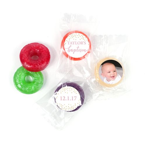 Personalized Bonnie Marcus Baptism Confetti LifeSavers 5 Flavor Hard Candy (300 Pack)