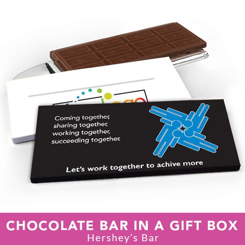 Deluxe Personalized Business Teamwork Puzzle Chocolate Bar in Gift Box