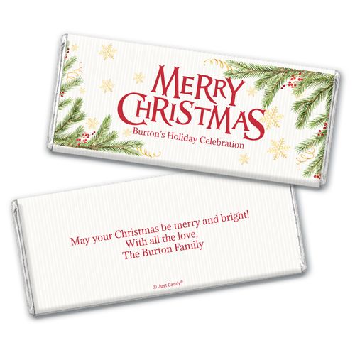 Personalized Christmas Spirited Christmas Chocolate Bar & Wrapper