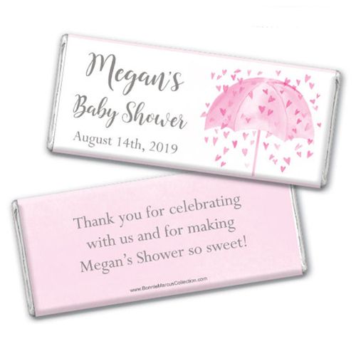 Personalized Bonnie Marcus Baby Shower Heart Shower Chocolate Bar & Wrapper